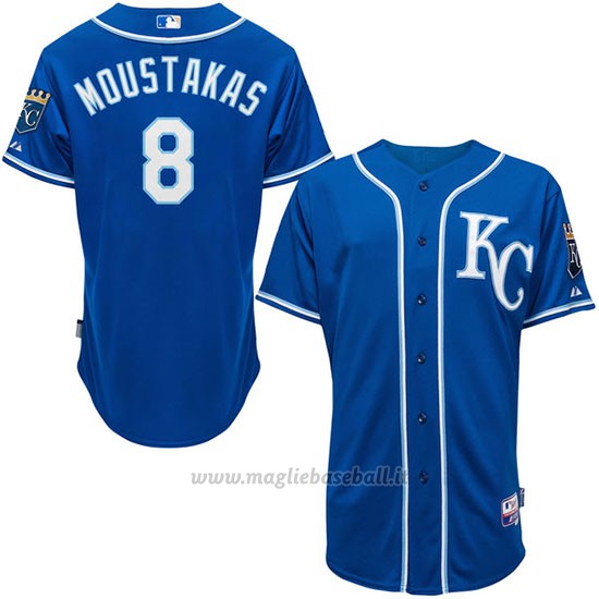 Maglia Baseball Uomo Kansas City Royals Mike Moustakas Majestic Alterner Giocatore Autentico